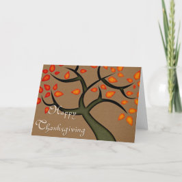 Árbol de color de otoño : tarjeta de felicitación 