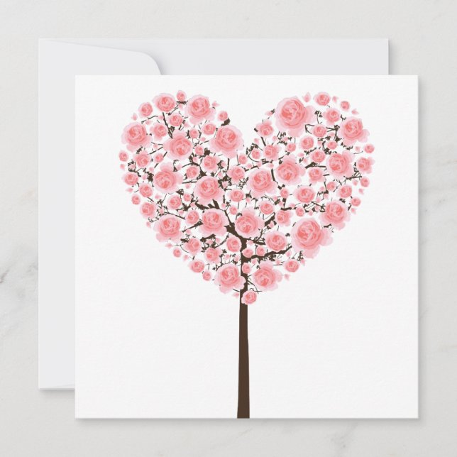 Árbol de corazón rosado sakura (flor de cerezo) (Anverso)