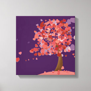 Árbol de corazones de arte lindo