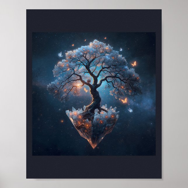 Árbol de Cristal Celestial – Arte de Naturaleza Fa (Frente)