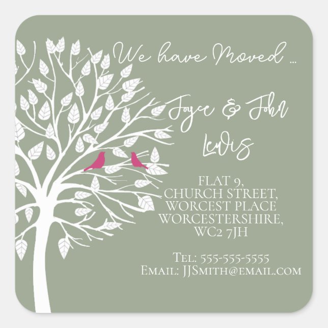 Árbol de familia de Pegatinas de cambio de direcci (Anverso)