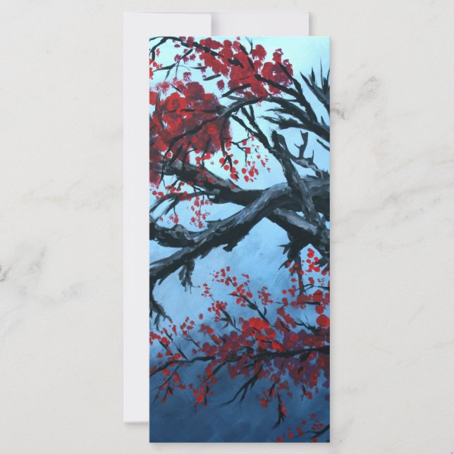 arbol de flores de cerezo japonés arte oriental (Anverso)