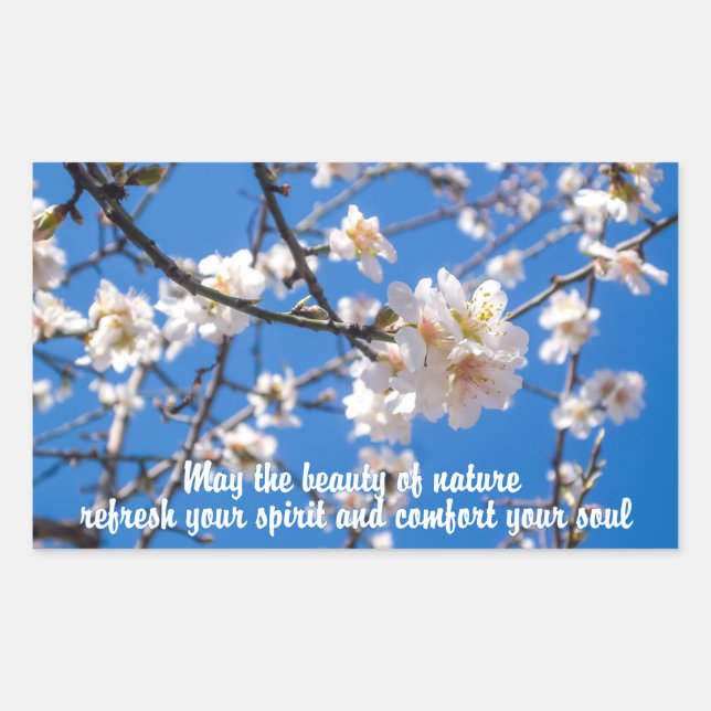 Árbol de flores pegatinas inspiradores (Anverso)