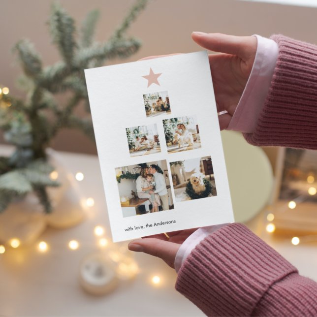 Árbol de fotos de navidades| Rosa Pastel | Feliz f (Subido por el creador)
