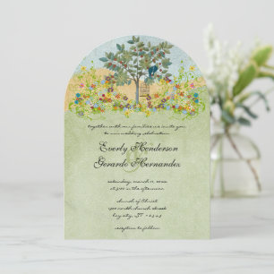 Árbol de fruta de época Amo Invitaciones a la Boda
