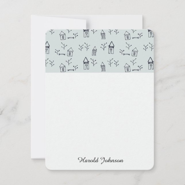 árbol de garabatos y casas (Anverso)