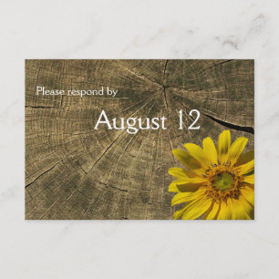 Árbol de girasol Stump Country rsvp con sobres