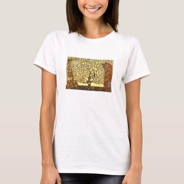 Árbol de Gustavo Klimt de la camiseta de la vida (Anverso)