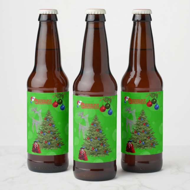 Árbol de hierba, árbol de Navidad, etiqueta de bot (Botellas)