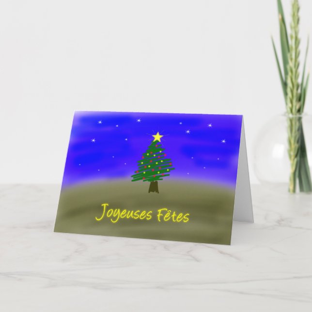 Árbol de hoja perenne de Navidad - francés (Anverso)