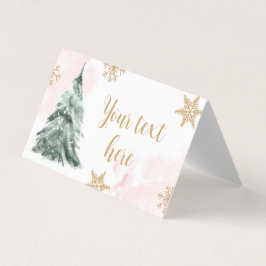 Árbol de invierno Snowflakes Etiqueta de comida Ro