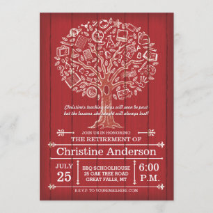 Árbol de invitaciones a la jubilación de profesore
