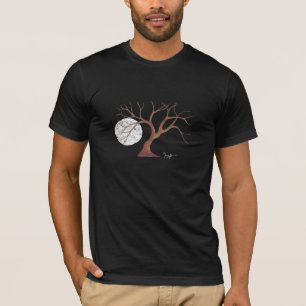 Árbol de la acuarela y camisa de la oscuridad de