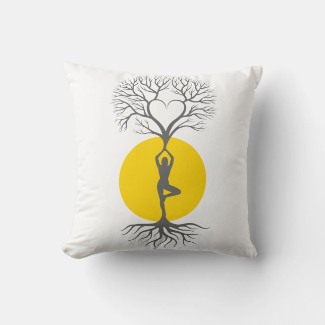 Árbol de la almohada de la yoga de la vida (Anverso)