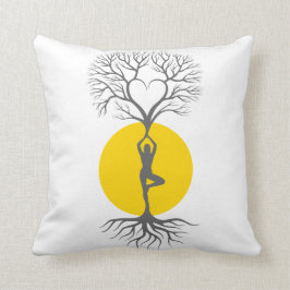 Árbol de la almohada de la yoga de la vida