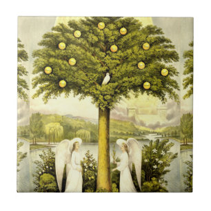 Árbol de la baldosa cerámica de la vida