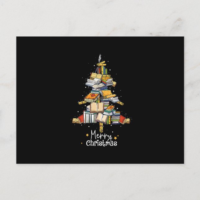 Árbol de la Biblioteca Feliz Navidad Lector de Lib (Anverso)