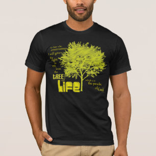 Árbol de la camiseta cristiana de la escritura de