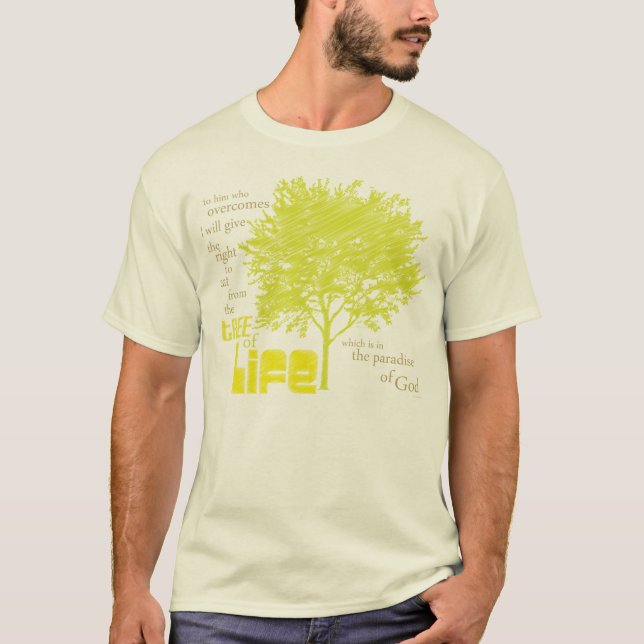Árbol de la camiseta cristiana orgánica de la (Anverso)