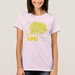 Árbol de la camiseta cristiana orgánica de la