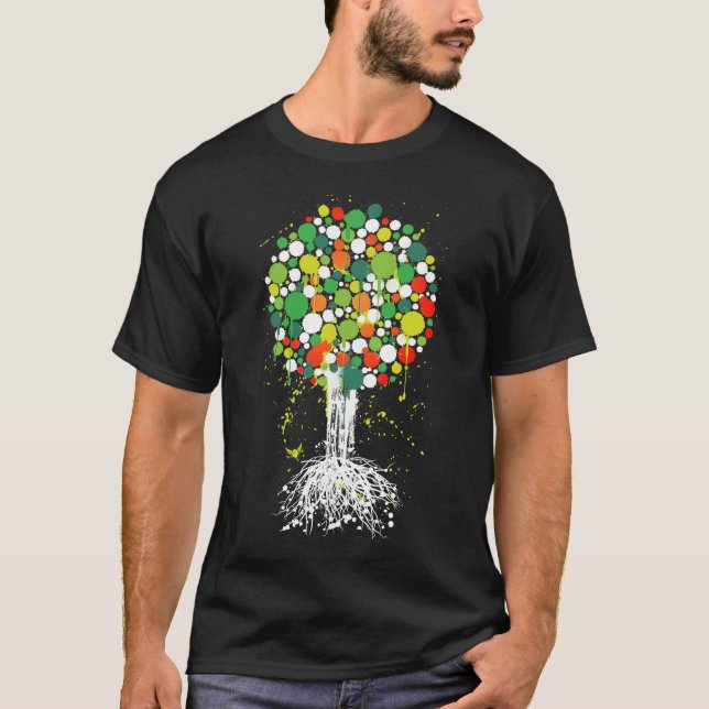 Árbol de la camiseta del verde de la vida (Anverso)
