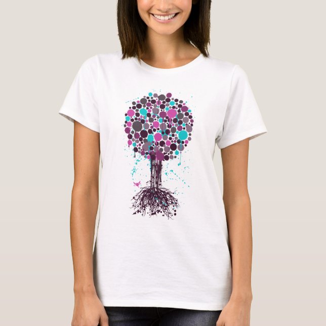 Árbol de la camiseta del verde de la vida (Anverso)