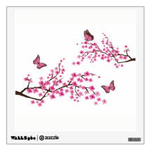 Árbol de la flor de cerezo con las etiquetas de la