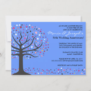 Árbol de la invitación de la fiesta de aniversario