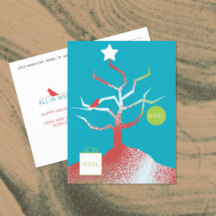 ÁRBOL DE LA postal de vacaciones de ART