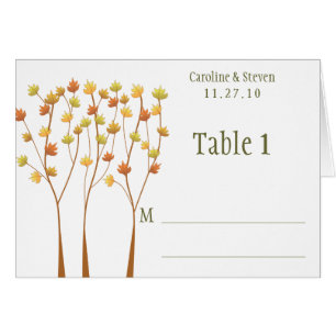 Árbol de la ramita de la caída - tarjeta de la