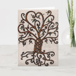 Árbol de la tarjeta de felicitación de la vida