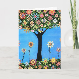 Árbol de la tarjeta de la belleza