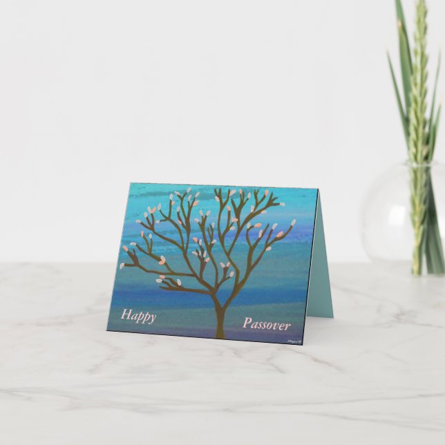 Árbol de la tarjeta del Passover de la vida (Anverso)