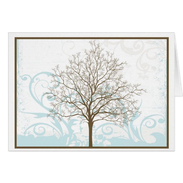 Árbol de la tarjeta en blanco de la vida (Anverso (Horizontal))