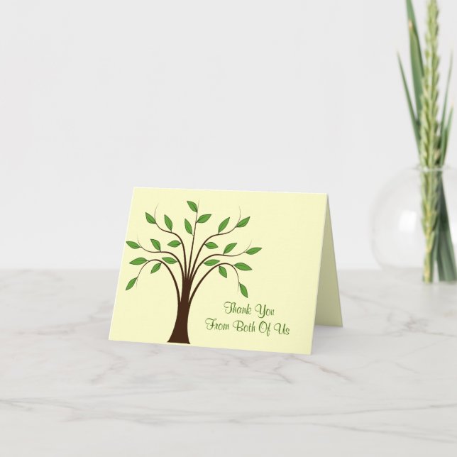 Árbol de la Vida Agradecimiento de Boda Moderna de (Anverso)