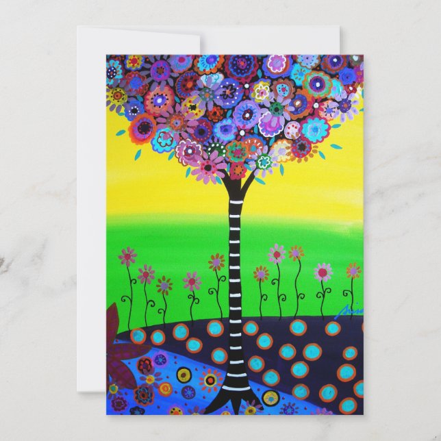 ÁRBOL DE LA VIDA BAR INVITACIÓN MITZVAH (Anverso)