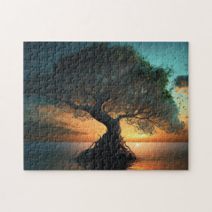 Árbol de la Vida junto al Mar - Puzzle Sereno
