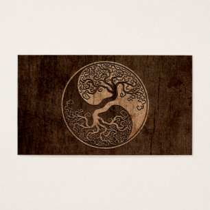 Árbol de la vida Yin Yang con el efecto de madera