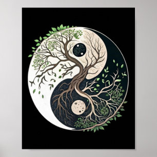 Árbol De La Vida Yin Yang Yoga Naturaleza Arte De 