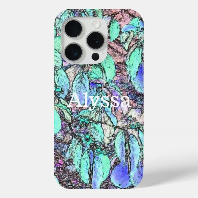 Árbol de lápiz de color deja Funda personalizado (Reverso )