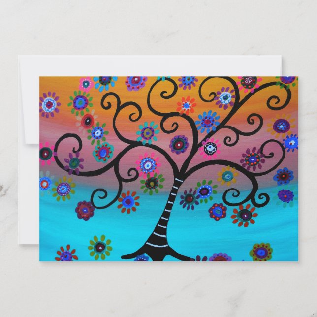 Árbol de las invitaciones de B'nai Mitzvah del (Anverso)