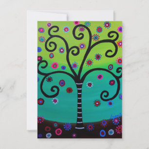 Árbol de las invitaciones de Mitzvah del palo de