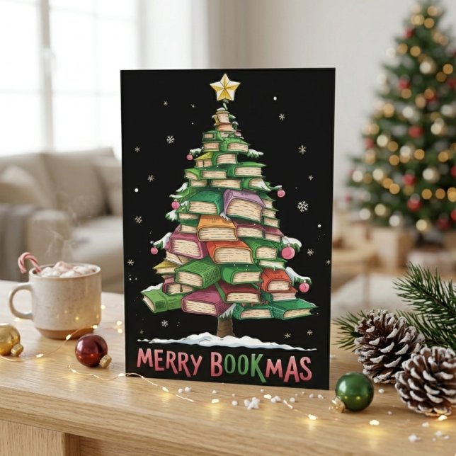 Árbol de libros de Navidad alegre libro de Navidad (Subido por el creador)
