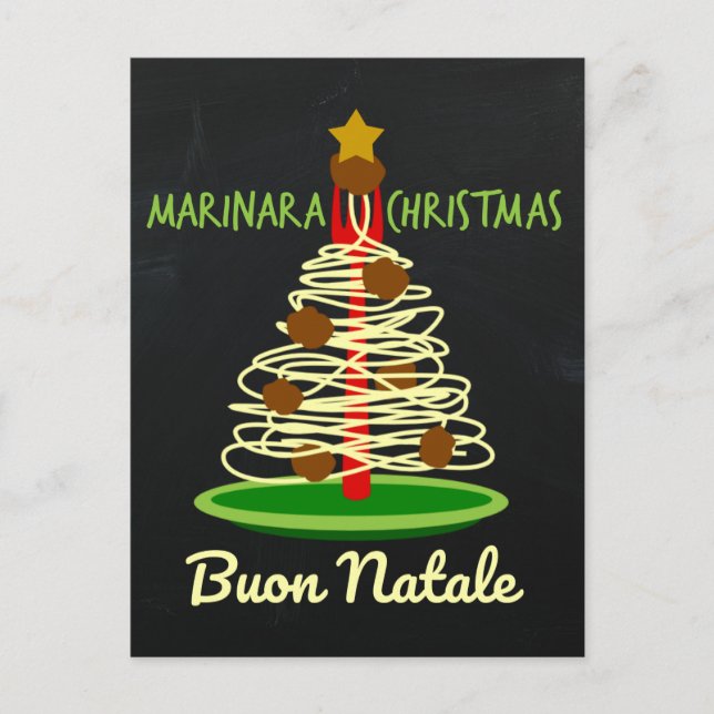 Árbol de los espaguetis de Buon Natale del navidad (Anverso)