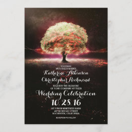 árbol de luces de cuerda romántica invitación a bo