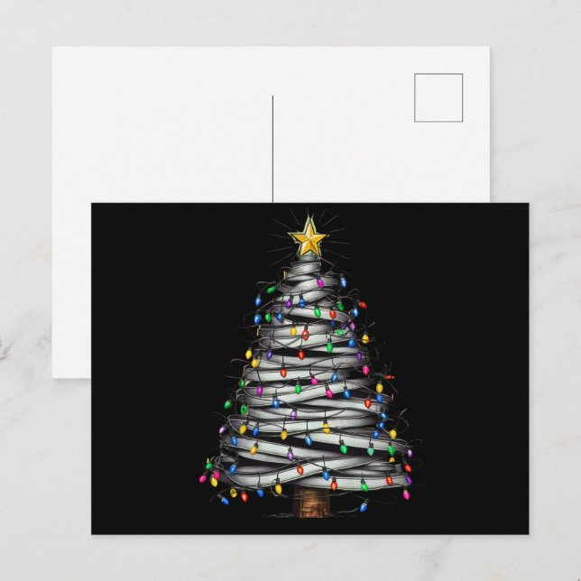Árbol de luces de Navidad festivo  (Anverso / Reverso)