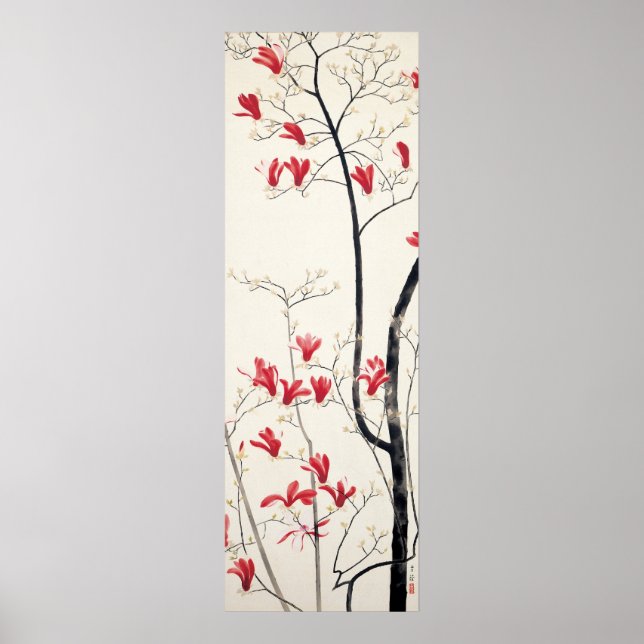 Árbol de Magnolia por Kobayashi Kokei, arte japoné (Frente)