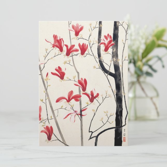 Árbol de Magnolia por Kobayashi Kokei, Naturaleza  (Anverso de pie)