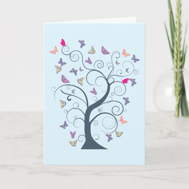 Árbol de mariposa 1 ~ Plantilla Personalizar de ma (Anverso)