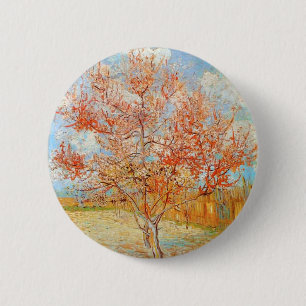 Árbol de melocotón rosado de Van Gogh en botón del